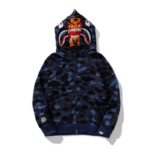 Sweat-shirt à double capuche brodé de dessins animés pour hommes Bappes 2025 de haute qualité, fermeture éclair, confortable, décontracté, 100 % coton, best-seller - Product Image 6
