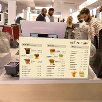 Écran publicitaire de menu numérique de 21,5 pouces pour les magasins de thé au lait, les détaillants OEM, les restaurants intérieurs, le menu publicitaire