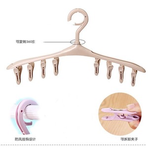 Colgador de Ropa para Bebé con 8 Pinzas, Tendedero Multifuncional Resistente al Viento, Colgador Portátil para Calcetines, Ropa Interior y Lavandería - Product Image 3