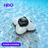 Robot de nettoyage de piscine automatique sans fil rechargeable, nettoyeur de fond, de parois et de surface de piscine, autonomie de 150 minutes, 12V