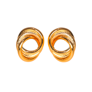 ต่างหูแฟชั่นแบบติดหู สแตนเลส 316L ชุบทอง PVD ทนทาน เป็นมิตรต่อสิ่งแวดล้อม - Product Image 2
