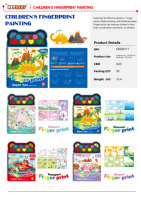 Livre de peinture au doigt Keybaby pour enfants, livres d'activités artistiques par empreintes digitales, livres de dessin et de peinture pour enfants et tout-petits, préscolaire