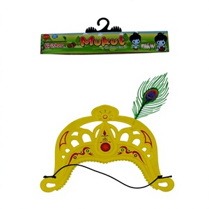 Corona Decorativa Tradicional Krishna Mukut para el Festival de Adoración del Ídolo Laddu Gopal Bal Krishna y Decoración de Templos - Product Image 2