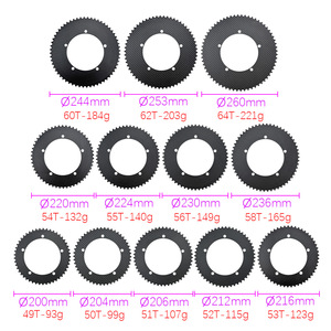Plateau fixe en fibre de carbone BCD 144mm ultra léger pour pédalier de vélo de piste à <span class=keywords><strong>pignon</strong></span> fixe - Product Image 5
