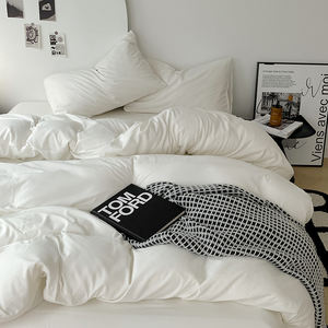 Ağartılmış Yüksek Kaliteli Dokuma Süper Yumuşak %100 <span class=keywords><strong>Polyester</strong></span> Düz Renk Şeftali Derisi Fırçalanmış Mikrofiber Kumaş (Yatak Örtüsü İçin) - Product Image 2