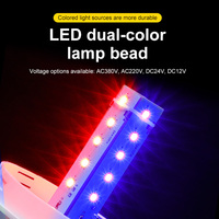 Alarme sonore et lumineuse bicolore rouge et bleue YH-1101J-RB 220V, lumière clignotante d'alarme 24V, lumière d'avertissement, lumière d'alarme clignotante anti-explosion