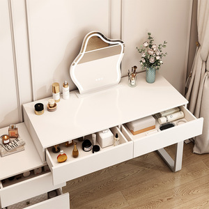 Modern Minimalist <b>Vanity</b> <b>Table</b> With Storage Cabinet And <b>Mirror</b> For Bedroom Makeup Desk - Product Image 2