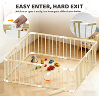 Barrière de sécurité pliable en bois pour bébé, portable et robuste avec boucle de verrouillage, couleur et taille personnalisables pour les enfants de 2 à 4 ans