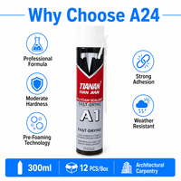 Mastic polyuréthane teinté TIAN JIAN A24 300ml, séchage rapide, adhésif PU monocomposant pour la construction de portes et fenêtres