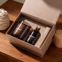 Coffret Cadeau Premium Personnalisé avec Logo – Ensemble de Parfums d'Ambiance pour la Maison et l'Hôtel : Bougie en Cire de Soja et Diffuseur à Bâtonnets – Lot de 3 Pièces