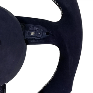 Volant de course <span class=keywords><strong>sport</strong></span> haut de gamme en fibre de carbone, surpiqûres blanches, marqueur central rouge, compatible JHR TUNING <span class=keywords><strong>Audi</strong></span> TT TTS TTRS R8 V8 - Product Image 3