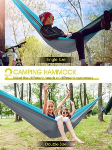 <span class=keywords><strong>Hamac</strong></span> portable léger en nylon balançoire hamacs doubles et simples chaise hamacs <span class=keywords><strong>de</strong></span> camping en plein air <span class=keywords><strong>sangles</strong></span> d'arbre - Product Image 5