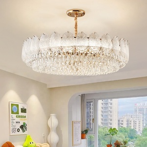 Lustre suspendu en <span class=keywords><strong>cristal</strong></span> moderne pour hôtels, salles <span class=keywords><strong>de</strong></span> réception <span class=keywords><strong>de</strong></span> mariage, salons, salles à manger, chambres et bars - Product Image 1