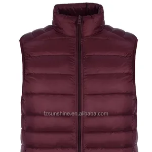 OEM horse riding clothes men horse riding vest equestrian vest Ultra Lightweight White Duck Down Men Sleeveless Winter Jacket