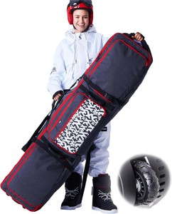 Échantillon gratuit Fabrication sur mesure Sac de voyage pliable réutilisable en néoprène pour le ski sur neige 160 CM Housse de snowboard - Product Image 1