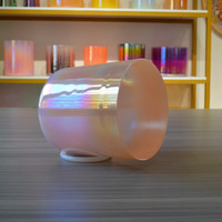 Bol chantant en cristal alchimique professionnel HF pour bain sonore thérapeutique, couleur Aurora Chakra Ombre, bols chantants en cristal pour studio de yoga
