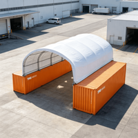 Abri dôme en acier galvanisé à double treillis sur mesure 30x40 pieds, auvent extérieur haut de gamme pour stationnement de voitures et stockage de véhicules