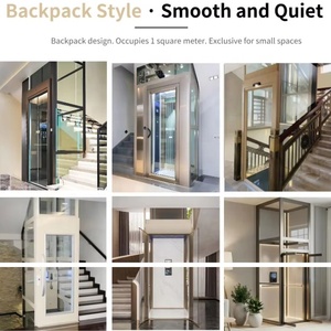 Mini-ascenseur à cadre en alliage d'aluminium pour portique de 2ème étage, idéal pour petits espaces et villas, élévateur de passagers, monte-charge, ascenseur. - Product Image 2