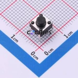 J1L0553110 Tactile Switch Through hole Component (THT)-4P,6x6mm Switch Single Pole Single Throw Round Button 2.6N 6mm - Product Image 1