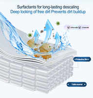 50g nettoyants pour cuvette de toilette désodorisant bloc de bulles bleues vente en gros de comprimés de nettoyage de toilette automatiques