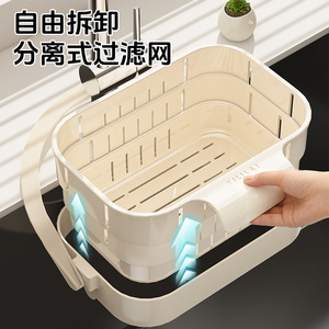 Panier de vidange pliable carré pour évier de cuisine avec poignée pour laver et ranger les fruits et légumes - Product Image 3
