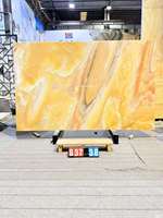 Livre Match rétro-éclairé miel blanc Onyx marbre translucide jaune cristallisé Onyx marbre pour SPA et salon fond