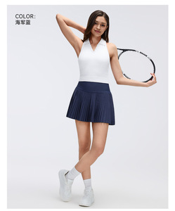 Jupe de tennis pour femme Jupe de golf Athlétique Taille haute avec poche Short intérieur Sport Workout Plissée Pickleball Jupe de golf - Product Image 5