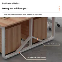Bureau de travail commercial moderne modulaire, poste de travail ergonomique pour personnel, construction durable, écologique, extensible, convertible, en bois, avec gestion des câbles