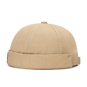 Melon Shaped Hat Canvas Breathable Sunscreen Asian Style Landlord Hat For Men Women Spring Autumn Off White - Product Image 2