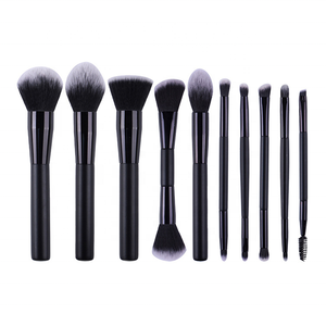 하이 엔드 전문 맞춤형 더블 엔드 아이 페이스 도구 화장품 브러쉬 샴페인 10pcs 오리지널 메이크업 브러쉬 세트 - Product Image 3