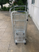 Chariot à lait robuste et empilable pour entrepôt, conteneur à roulettes pour bouteilles laitières, pour la distribution de caisses de lait