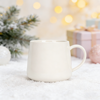 Tasses à café nordiques en céramique artisanale, 12 oz, avec anse, forme poire, en grès noir mat ou porcelaine blanche brillante, style minimaliste