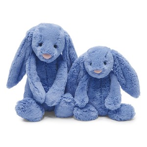 Peluche Personalizzato a Forma di Coniglio Blu con Orecchie Lunghe per Decorazione Letto, Regalo per Ragazze e Ragazzi - Product Image 1
