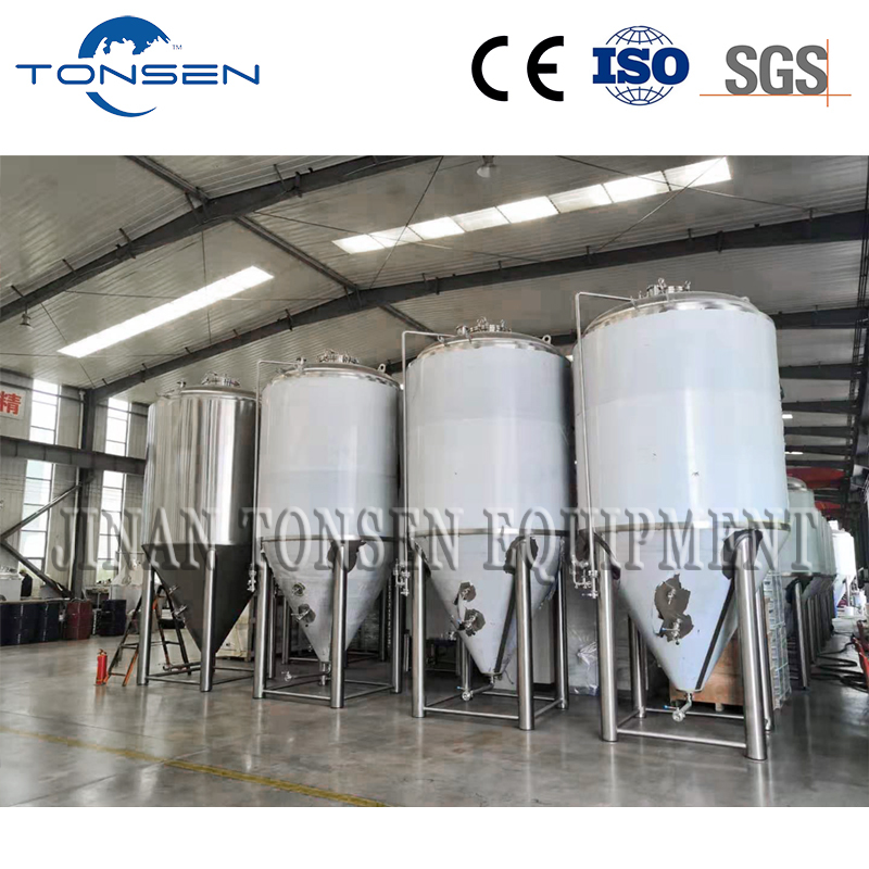 Glycol veste bière cuve de fermentation 500l 1000L 1500L 2000L réservoir de fermenteur conique