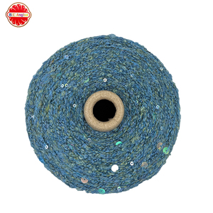 Hilo de lentejuelas de lazo degradado súper suave, nuevo, colorido, teñido, de lana, acrílico, nailon, poliéster, ecológico, reciclado, de alta calidad. - Product Image 6