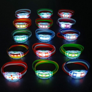 Citylight Shenzhen กำไลข้อมือธงประจำชาติ LED สายรัดข้อมือซิลิโคนกันน้ำน้ำหนักเบา10มม. - Product Image 2