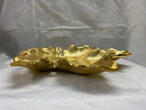 Plato Decorativo de Metal con Textura de Uva, Arce, Plátano y Orquídea, Chapado en Oro, para Servir en la Mesa de la Cocina del Hogar - Product Image 3