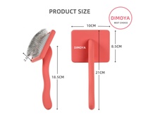 2024 personnalisé professionnel en bois chien Slicker brosse toilettage pour animaux de compagnie haute qualité poignée ergonomique longue broche peigne pour animaux de compagnie pour chien chat