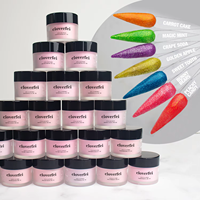 Poudres acryliques Cloverfei de haute qualité pour filles, paillettes scintillantes, poudre acrylique en vrac pour le nail art
