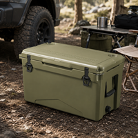 Glacière carrée thermique moderne avec design rotomoulé, étanche et isolée pour le camping estival et le stockage alimentaire