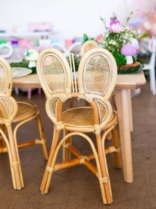 Silla Infantil de Ratán Hecha a Mano de Primera Calidad para Decoración de Fiestas de Cumpleaños, Silla Infantil de Mimbre Estilo Boho para Eventos - Product Image 3