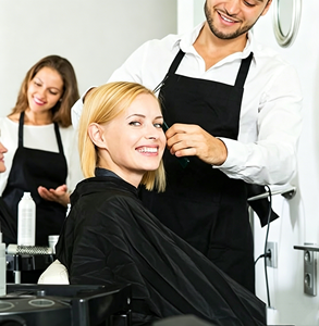 Bata de Salón Estilo Kimono Marrón Oscuro con Logotipo Personalizado, Impermeable, para Peluquería, SPA, Corte de <span class=keywords><strong>Cabello</strong></span>, Barbería - Product Image 4