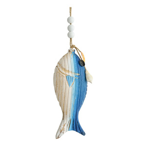 Decoración de Pared de Madera con Forma de Pez Mediterráneo, Azul, Forma Irregular, Decoración para el Hogar, Sala de Estar, Dormitorio, Entrada, Balcón - Product Image 4