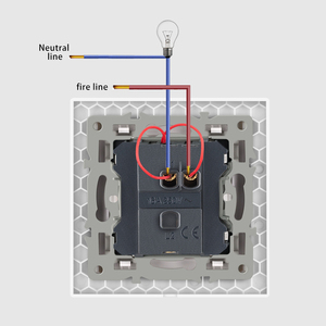 Interruptor de Luz de Pared de <span class=keywords><strong>1</strong></span> Vía y <span class=keywords><strong>2</strong></span> Posiciones con Indicador LED Panel de Vidrio Templado de Cristal de Lujo - Product Image 4