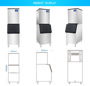 Máquina de Hielo de Alta Eficiencia de 200 kg/24 h, Máquina para Hacer Cubos de Hielo Comercial, Máquina Industrial para Hacer Cubos de Hielo de 500 kg/24 horas - Product Image 4