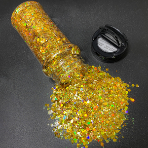 Poudre de paillettes en vrac 57g pour shaker - Mélange de paillettes fines <span class=keywords><strong>et</strong></span> épaisses pour loisirs créatifs, slime, résine époxy, vernis à ongles <span class=keywords><strong>et</strong></span> maquillage de festival - Product Image 4