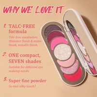 7 couleurs sans talc formule végétalien fard à paupières miroitant mat métallique poudre pressée étanche Logo personnalisé fard à paupières Palette