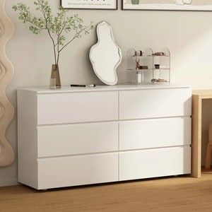 Mobilier de chambre à coucher moderne <span class=keywords><strong>Grande</strong></span> <span class=keywords><strong>commode</strong></span> à 6 tiroirs Armoire de rangement en bois blanc Design <span class=keywords><strong>Grande</strong></span> <span class=keywords><strong>commode</strong></span> pour le salon - Product Image 2