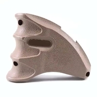 Poignée de chargeur tactique en nylon MWG antidérapante avec emplacements pour chargeurs et rainures pour les doigts, noir et beige