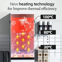 Baiwin 80L Distributeur d'eau chaude électrique mural en acier inoxydable grande capacité pour bar à café